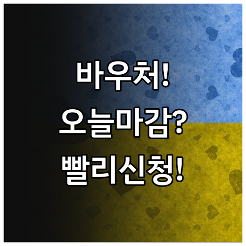 소상공인 바우처 예산 소진 전 신청하..