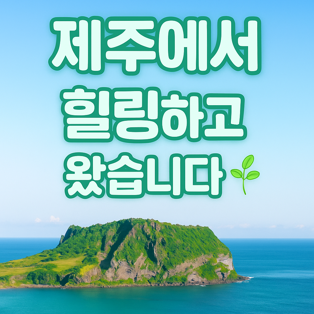 제주에서 힐링하고 왔습니다.