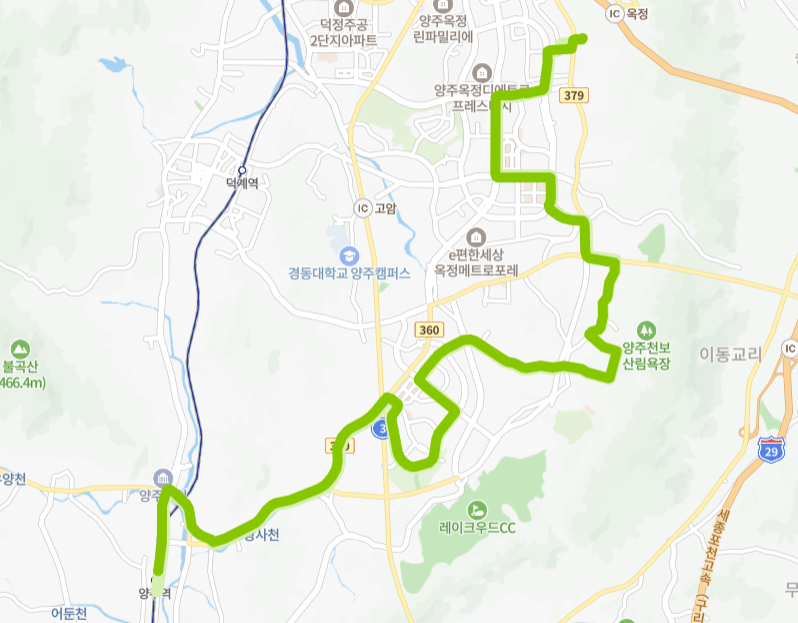 양주-77-1번-버스-노선-지도