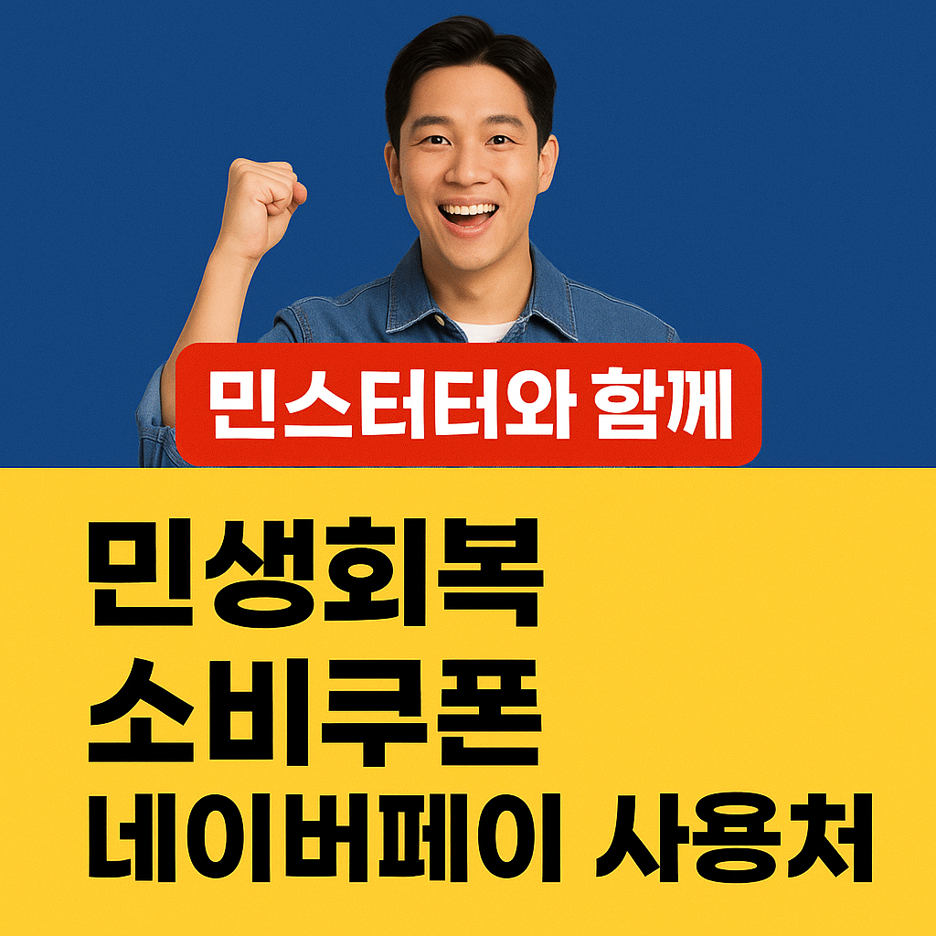 민생회복 소비쿠폰 네이버페이 사용처 사용방법