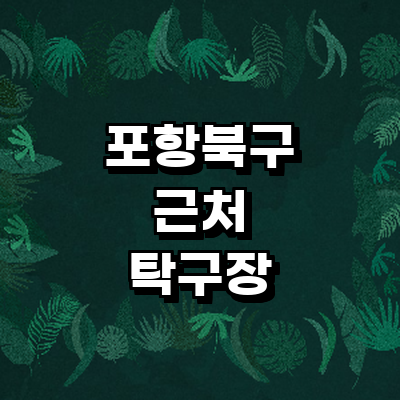 포항시 북구 탁구장