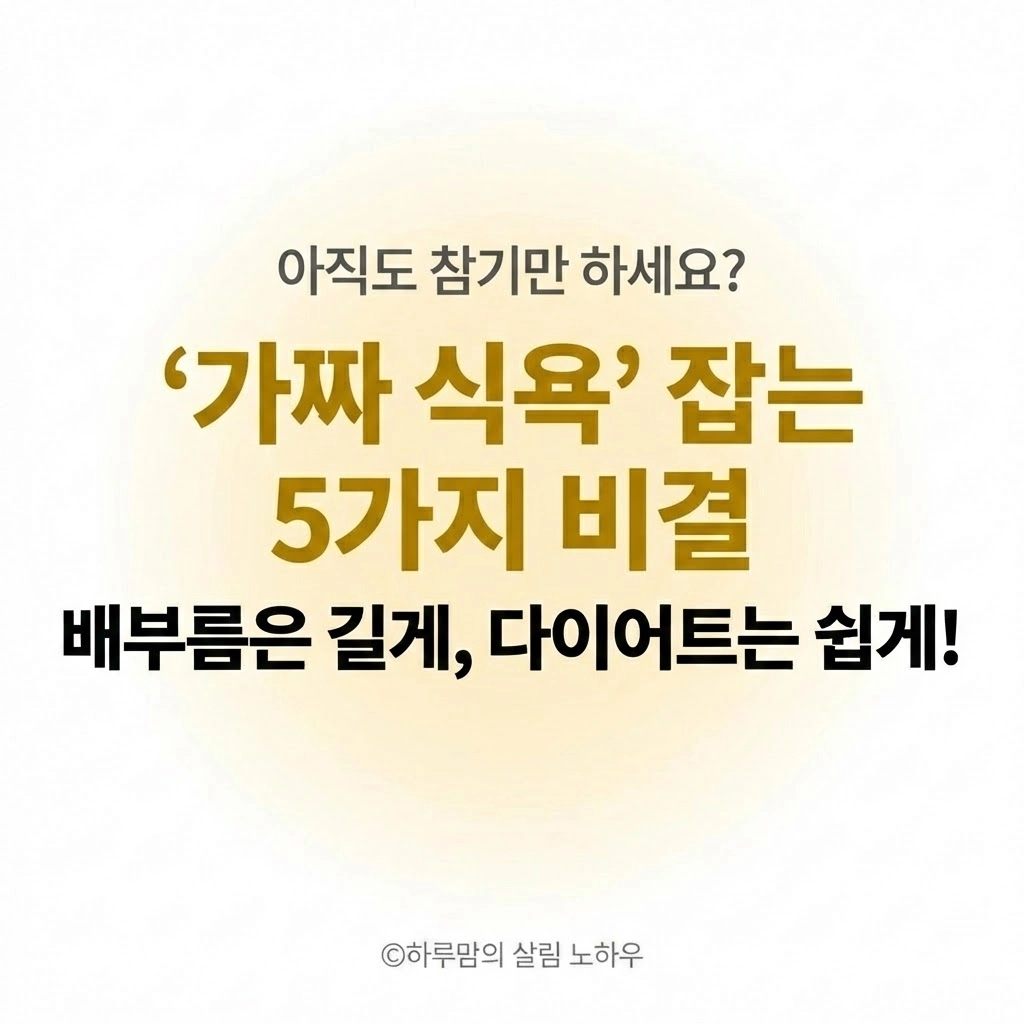 배부름은 길게, 칼로리는 낮게! 식욕 잡는 포만감 습관 5가지