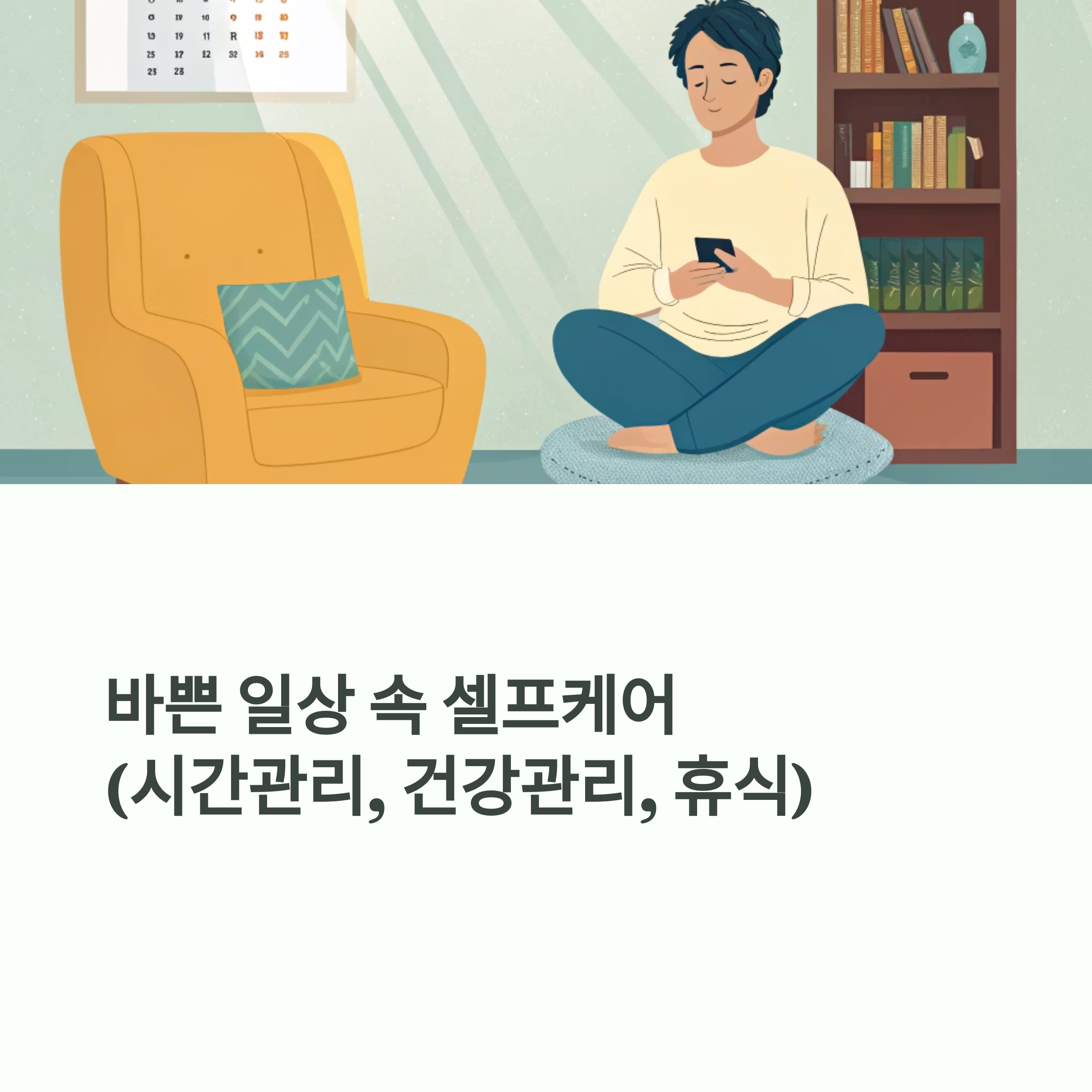 바쁜 일상 속 셀프케어 (시간관리, 건강관리, 휴식)