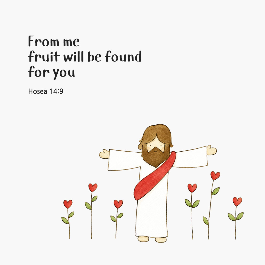 Today's Bible verse card Hosea 14:9 scripture image