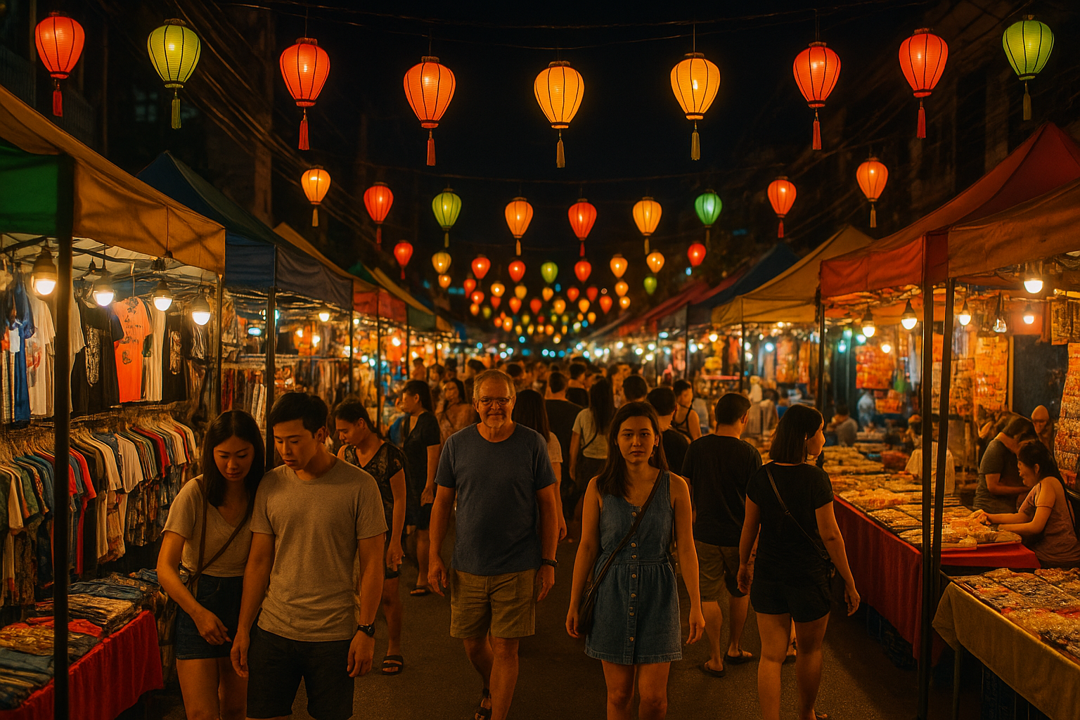 방콕의 야시장 관련 사진