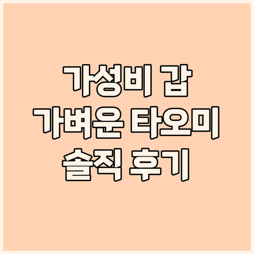 가성비 최고! TAOMI 가벼운 런닝