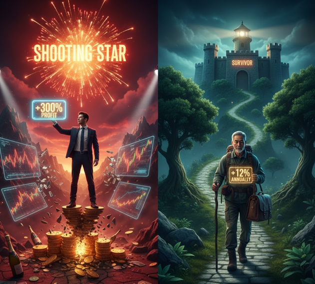 주식시장에서의 반짝 스타와 꾸준한 생존자