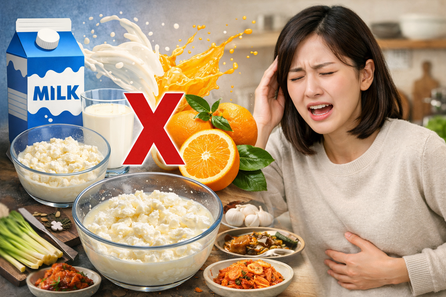 우유와 오렌지 궁합