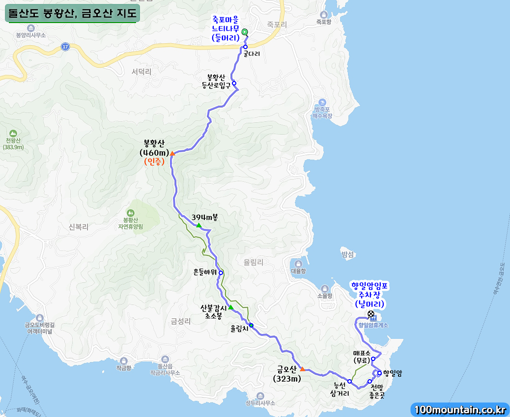 봉황산 금오산 지도