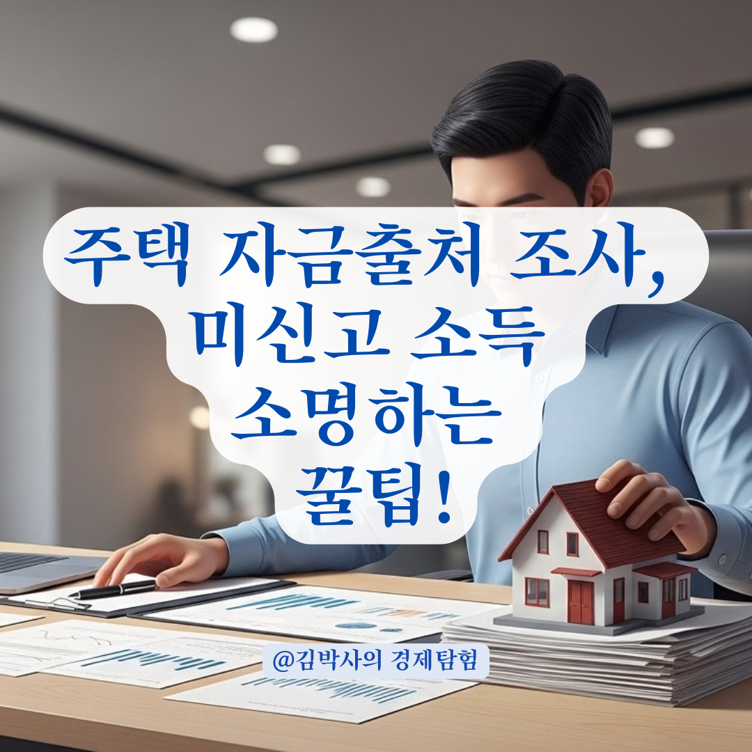 주택 구입 전 자금출처 조사 대비 소득 미신고분 소명법!