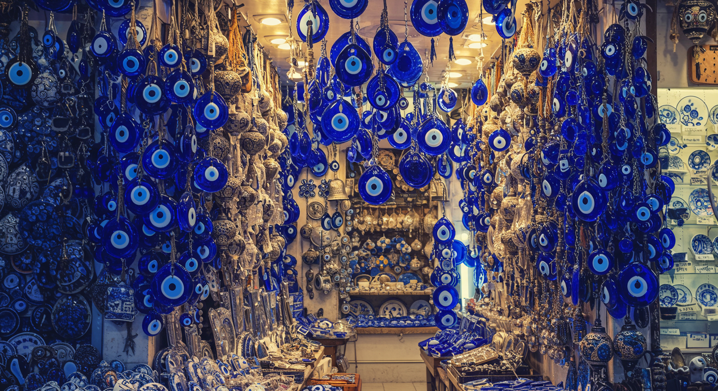 진열된 나자르 공예품