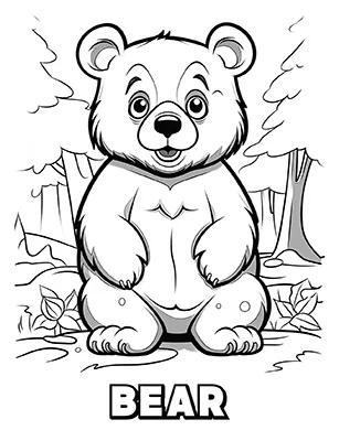 알파벳-BEAR-색칠공부-컬러링북