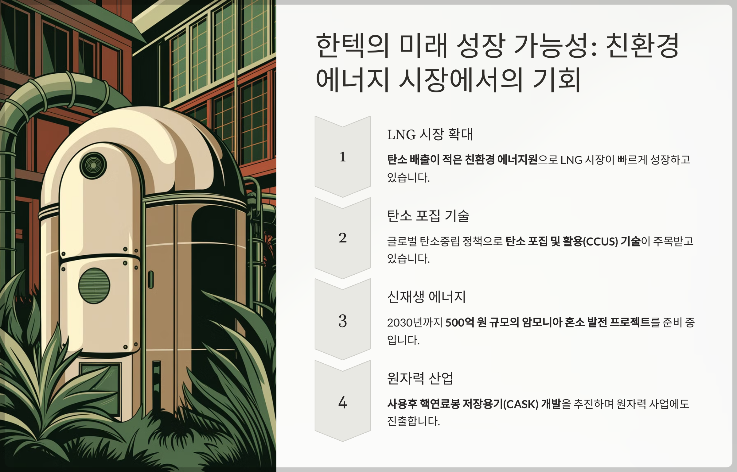 한텍의 미래 성장 가능성: 친환경 에너지 시장에서의 기회