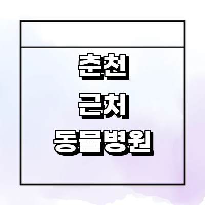 춘천시 동물병원