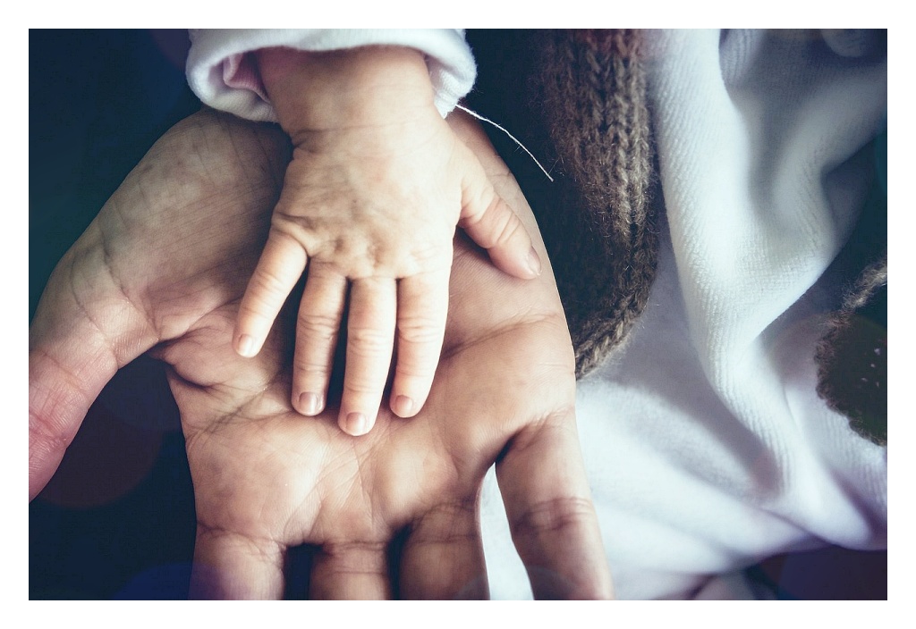 아빠손과 아기손 포갬