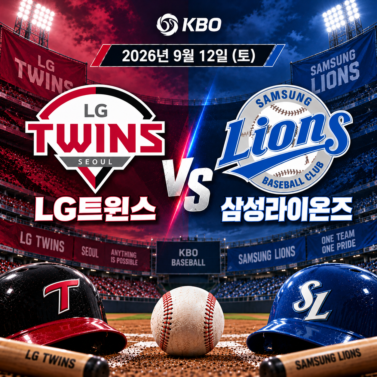 2026년 9월 12일 LG트윈스 VS 삼성라이온즈 야구 중계 일정 어디서 방송 OTT 채널 썸네일