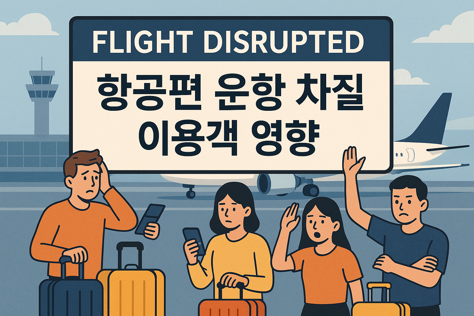 항공편 운항 차질 이용객 영향 사진 관련.