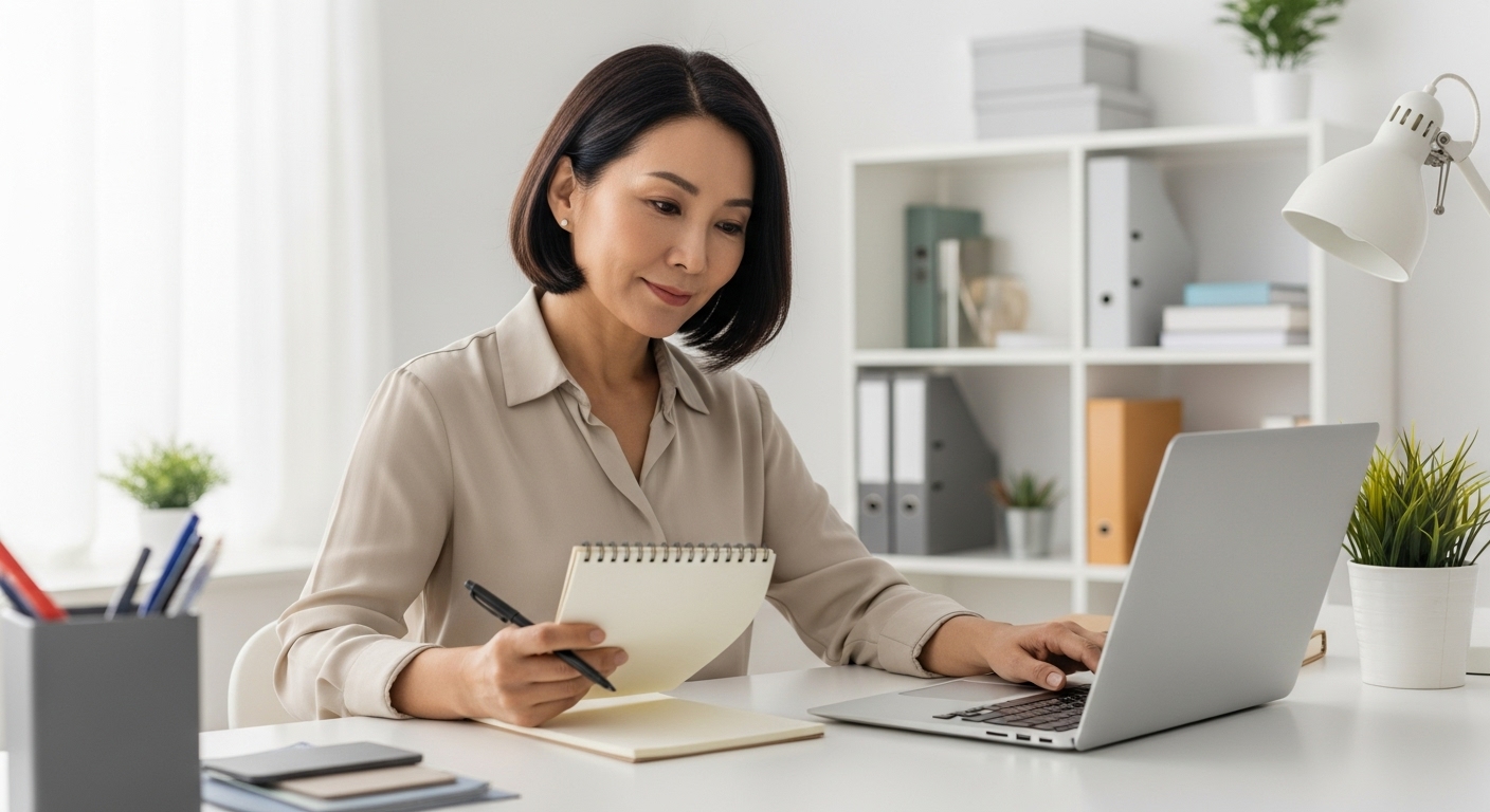 1시간 루틴 실천 장면