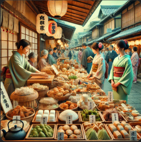 교토 야채시장의 이미지
