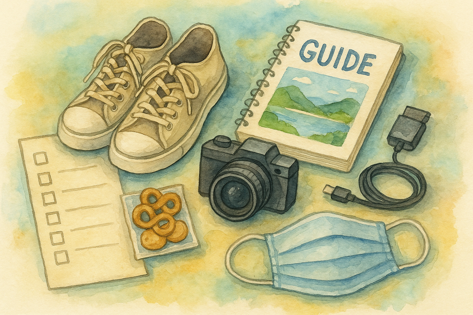 여행 물품 관련 이미지