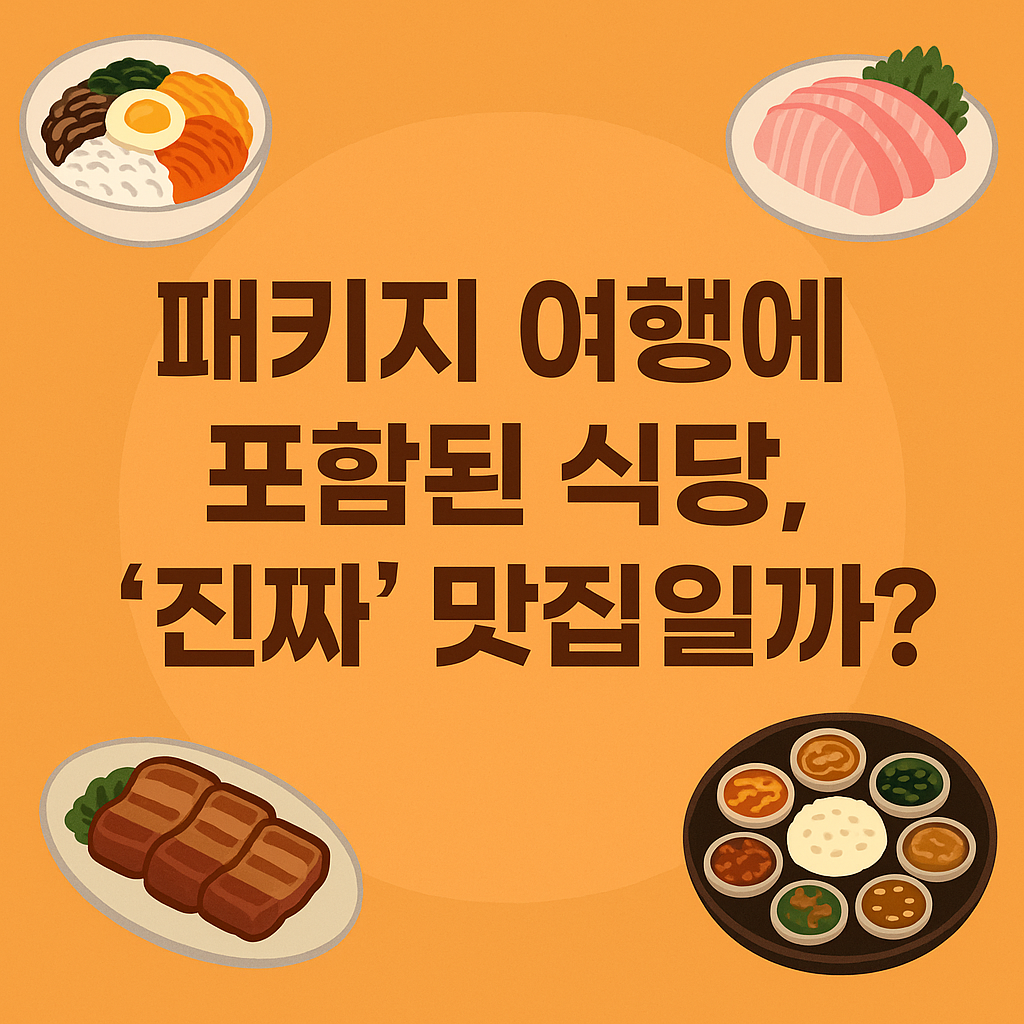 패키지 여행에 포함된 식당, '진짜' 맛집일까?