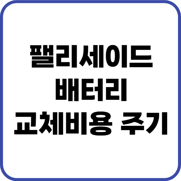 팰리세이드 배터리