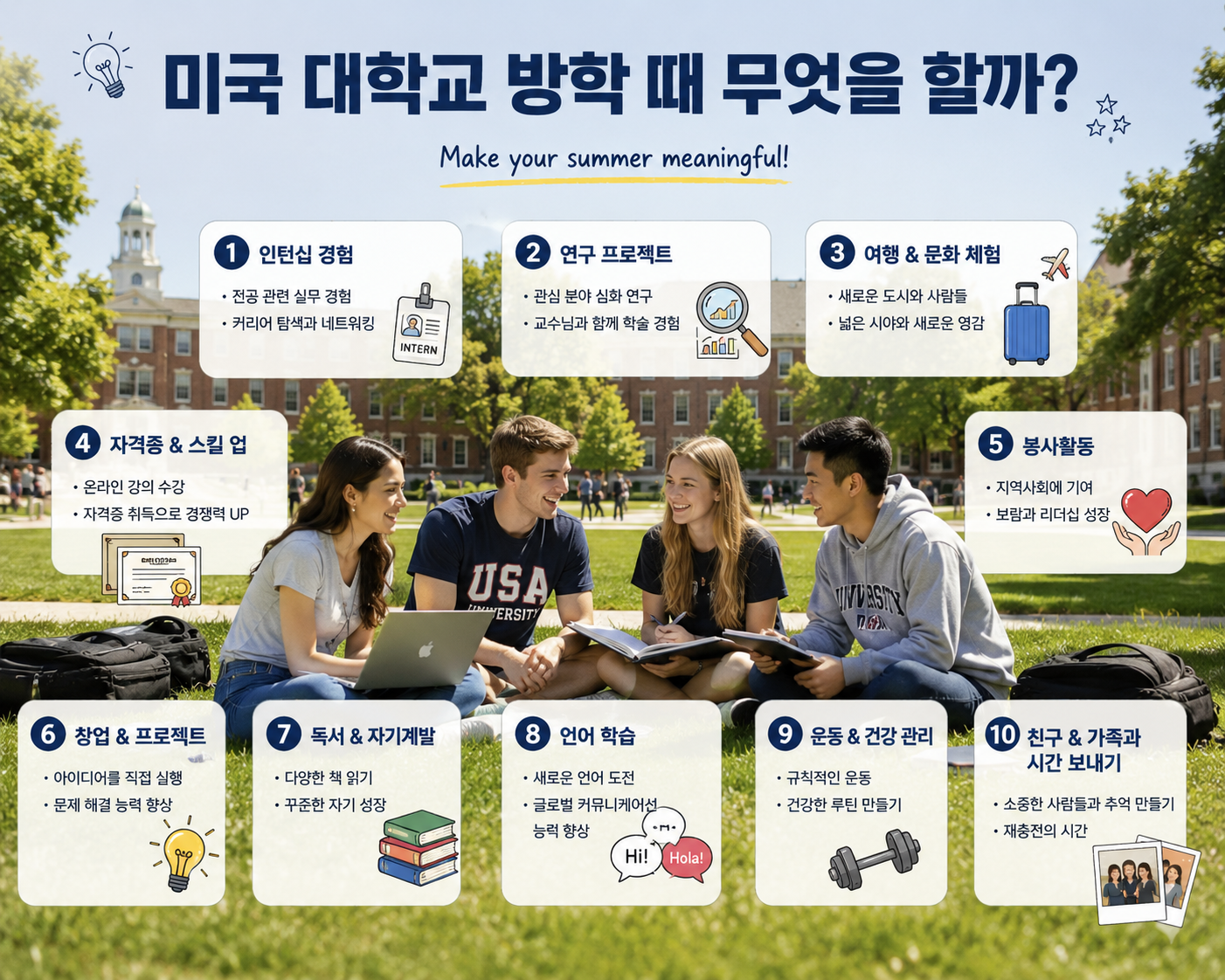 미국 대학생 방학 프로그램