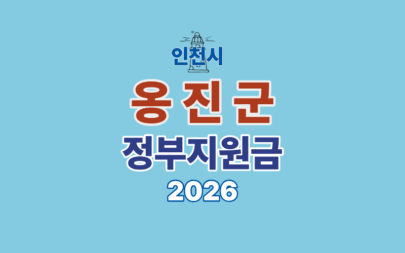 옹진군 정부지원금