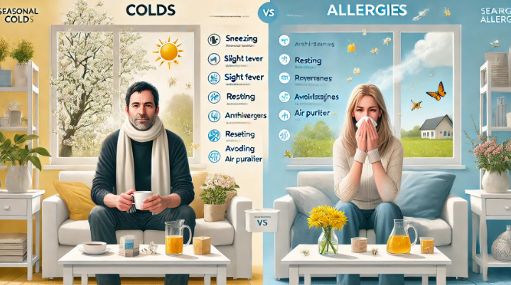 환절기 감기 vs 알레르기 구별법 관련 이미지