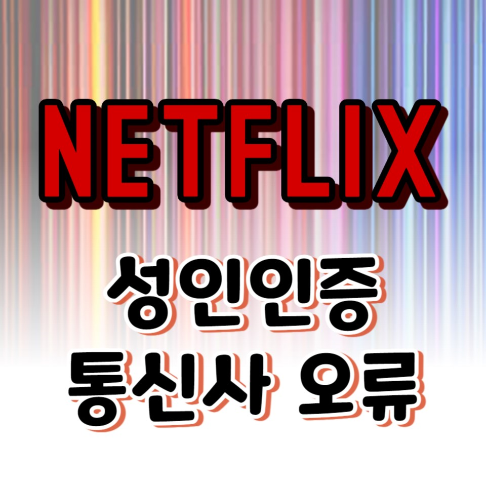 넷플릭스 성인인증 통신사 오류