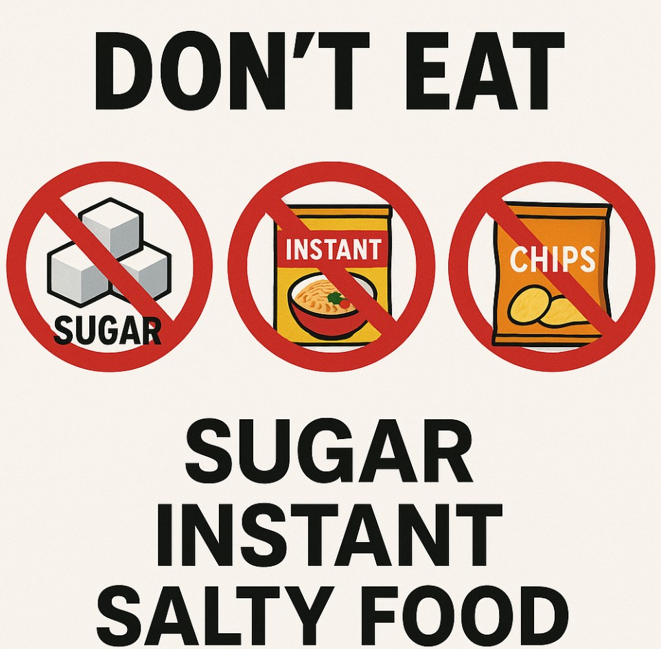 단기 다이어트 시 피해야 할 음식들