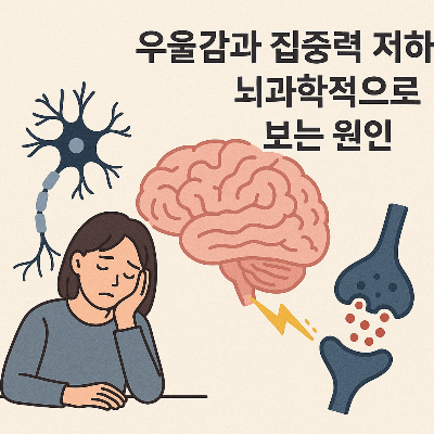 우울감과 집중력 저하, 뇌과학적으로 보는 원인
