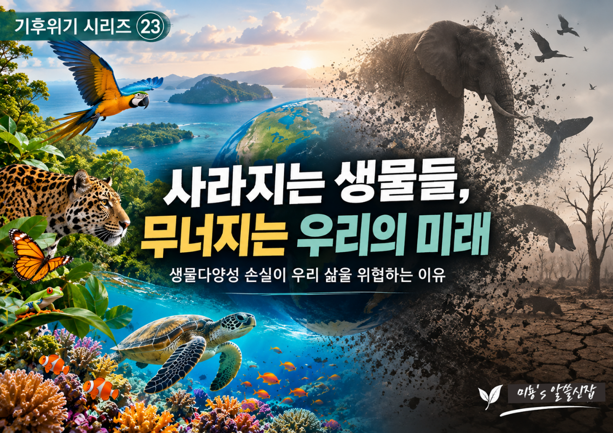 사라지는 생물들, 무너지는 우리의 미래｜생물다양성 손실이 우리 삶을 위협하는 이유
