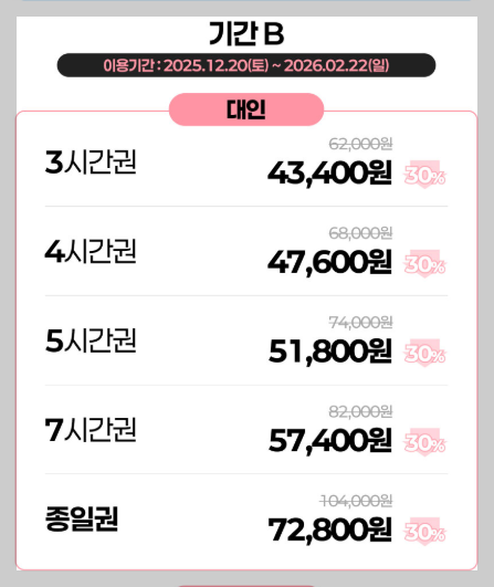 하이원 리조트 리프트권