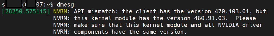 dmesg