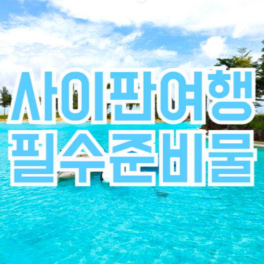 사이판 여행 필수 준비물(+체크리스트) 이건 꼭 챙기세요!