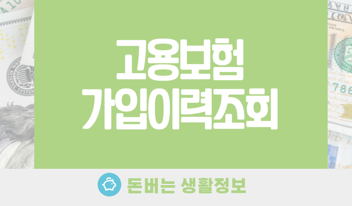 고용보험 가입이력 조회