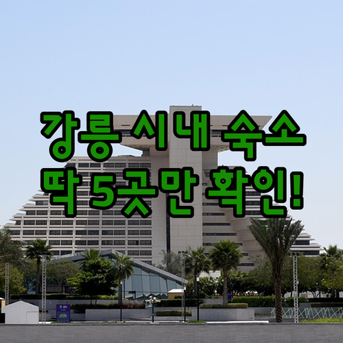 강릉 여행 시내 숙소 추천 5곳 실제..