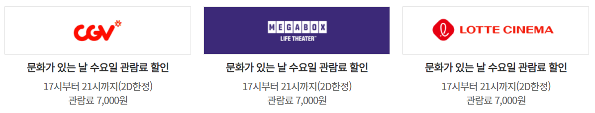 롯데시네마 메가박스 영화할인