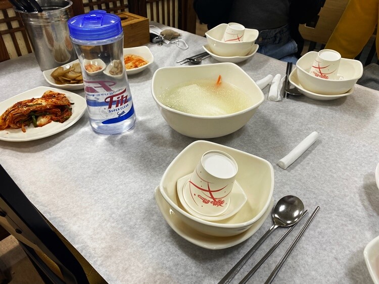 수통골장수오리-기본반찬