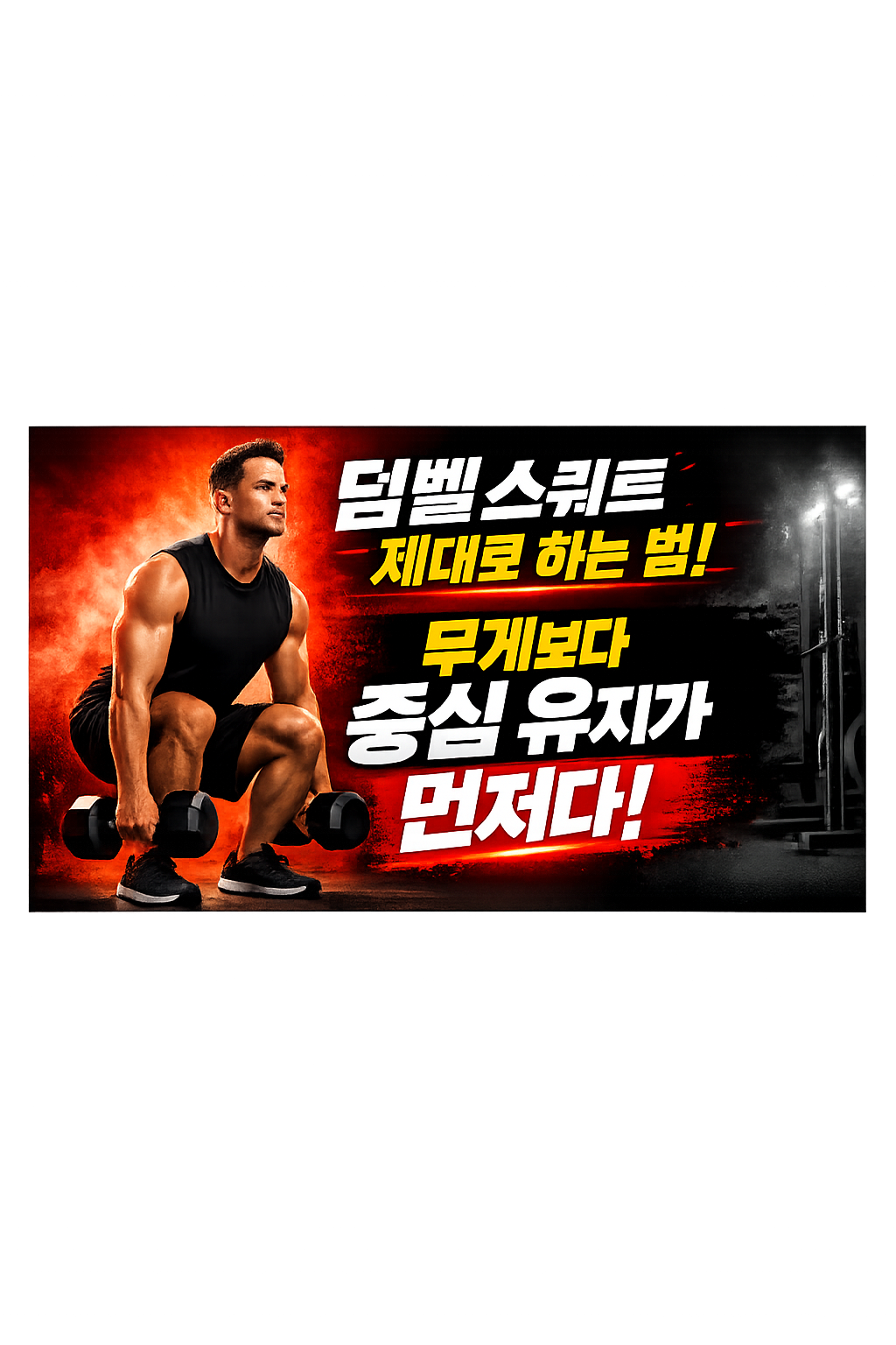 덤벨 스쿼트 잘못된 구조 흐름