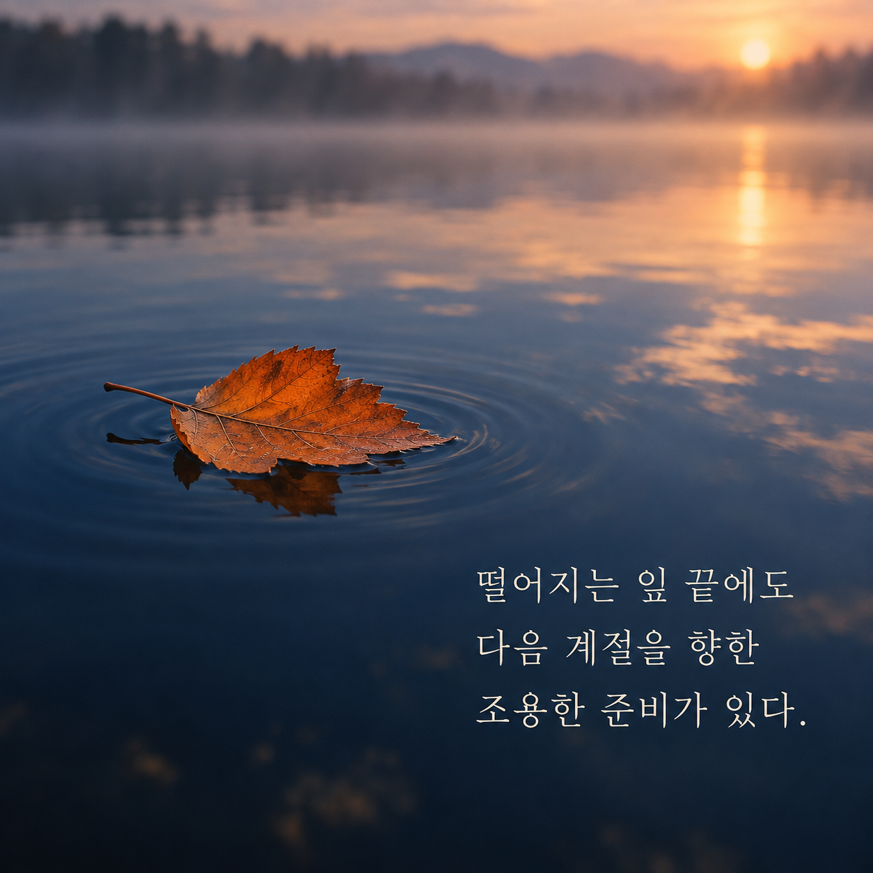 떨어지는 잎 끝에도 다음 계절을 향한 조용한 준비가 있다
