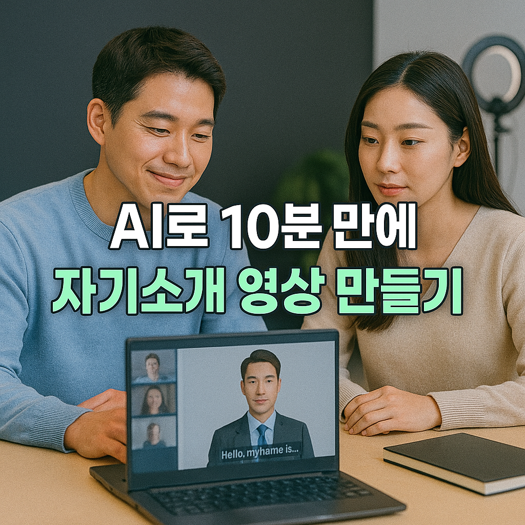 AI로 10분 만에 자기소개 영상 만들기