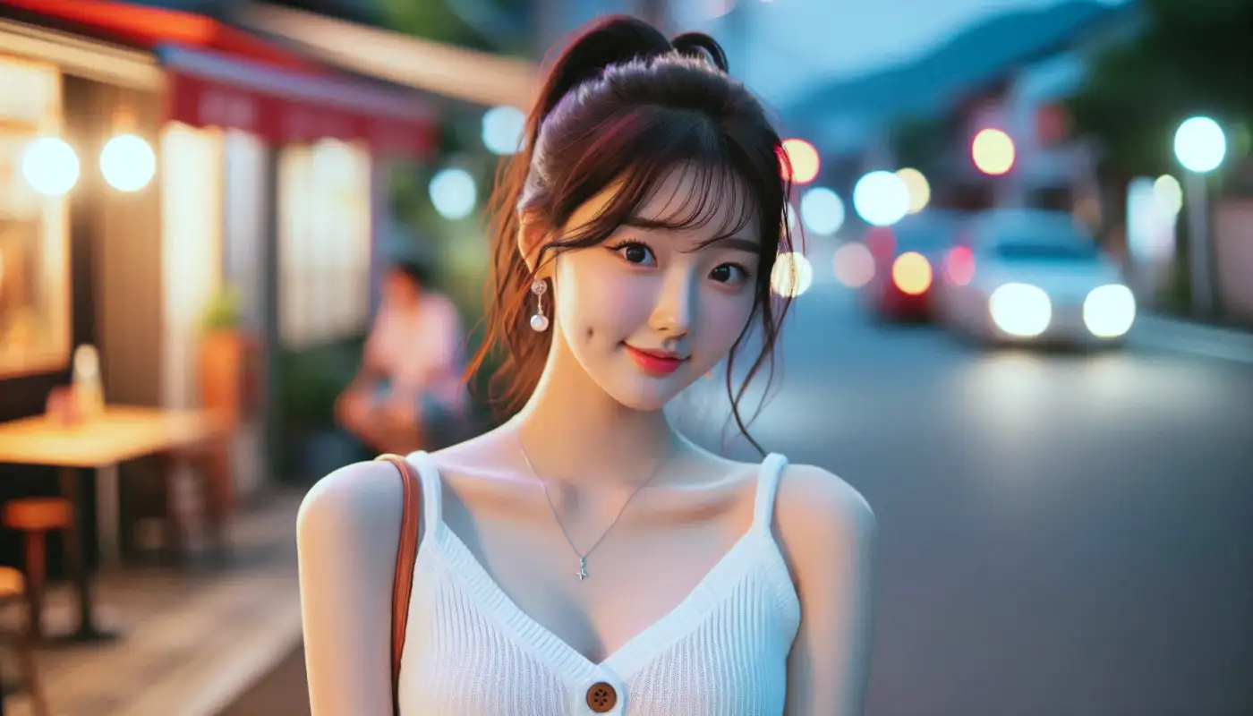 트래블월렛-고객센터-카카오톡-문의하는-여성의-모습