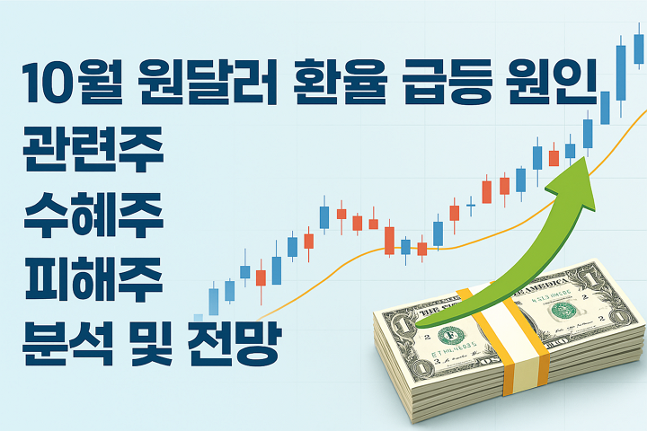 10월 원달러 환율 급등 원인 및 관련주, 수혜주, 피해주 분석 및 전망