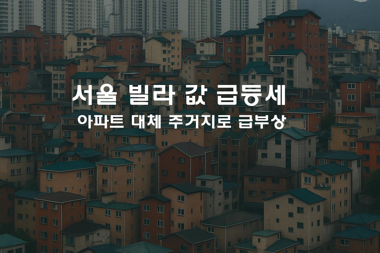 서울 빌라 값 급등세 지속 ❘ 아파트 대체 주거지로 급부상하는 이유와 전망