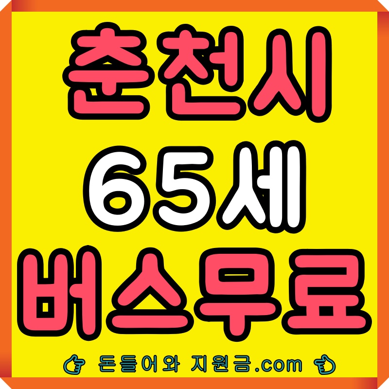춘천시 어르신 버스 무료교통카드
