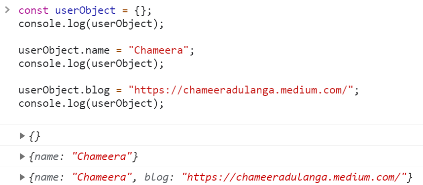 dynamic objects in javascript