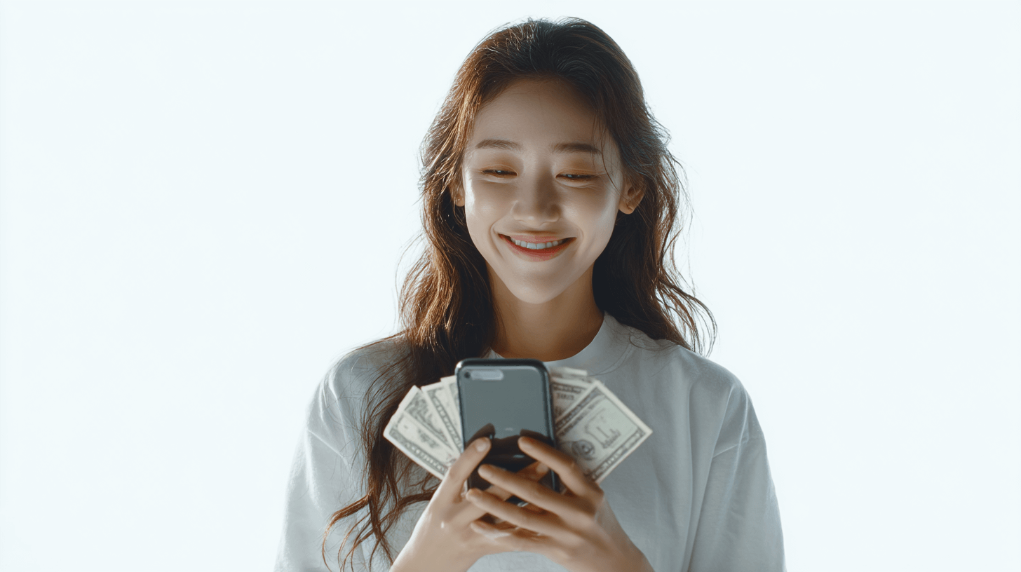 달러를-들고-있는-여성