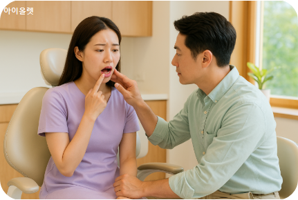 작은 상처를 확인하는 순간